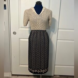 Paisley Geometric Pleated Skirt